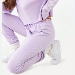 Sweatpants with rhinestones